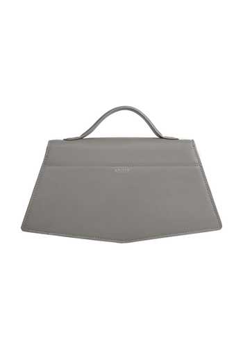 Shop_Adisee_Grey Fiona Handcrafted Leather Structured Bag_Online_at_Aza_Fashions