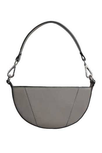 Adisee Grey Ava Semi Circular Structured Leather Bag Online at Aza Fashions Adisee_Grey Ava Semi Circular Structured Leather Bag_Online_at_Aza_Fashions