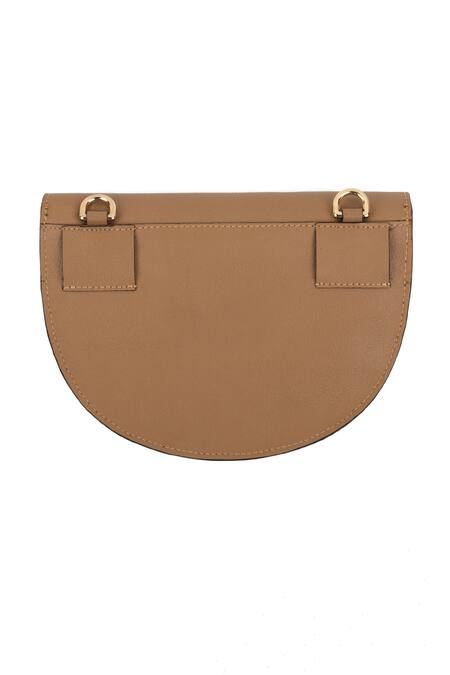 Adisee_Beige Suzy Three Dimensional Leather Bag_Online_at_Aza_Fashions