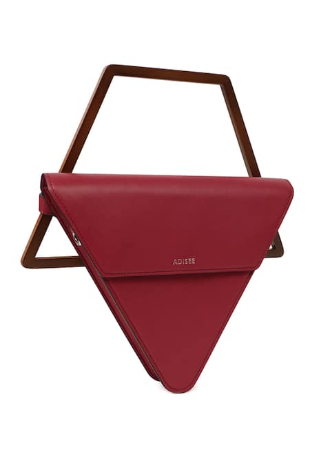 Adisee Jade Leather Triangular Structured Bag 