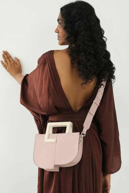 Buy_Adisee_Pink Donna Sturdy Handle Structured Pastel Bag _Online_at_Aza_Fashions