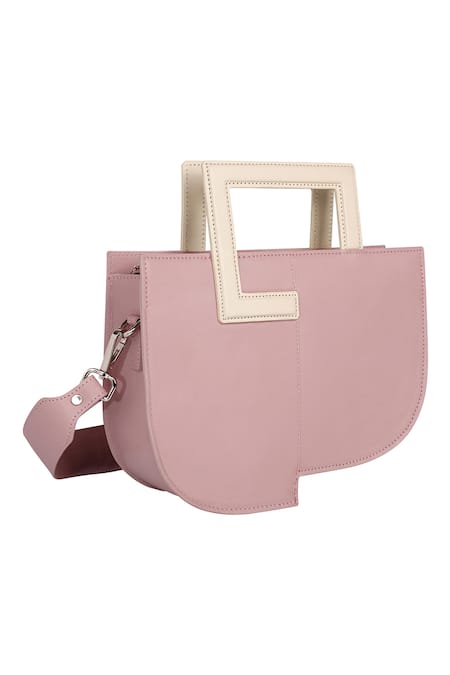 Shop_Adisee_Pink Donna Sturdy Handle Structured Pastel Bag _Online_at_Aza_Fashions