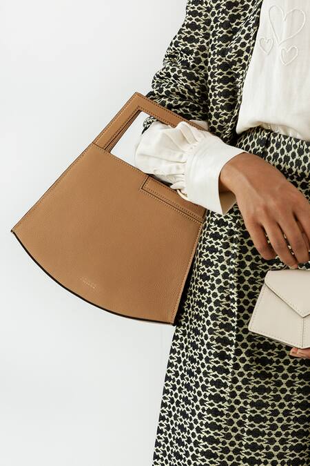 Shop_Adisee_Beige Jil Geometric Leather Bag _Online_at_Aza_Fashions