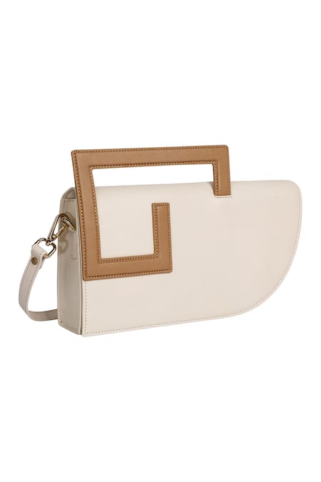 Adisee Emily Structured Leather Clutch Bag 