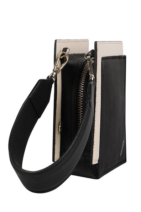 Adisee_Black Cami Geometric Bag _at_Aza_Fashions