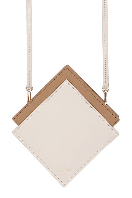Buy_Adisee_Ivory Cami Leather Geometric Bag 