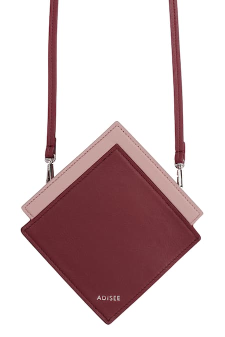 Shop Adisee Maroon Cami Geometric Handcrafted Bag Online at Aza Fashions Shop_Adisee_Maroon Cami Geometric Handcrafted Bag_Online_at_Aza_Fashions
