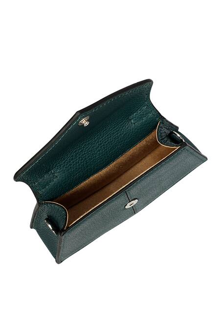 Buy_Adisee_Green Fiona Piccola Leather Miniature Bag _Online_at_Aza_Fashions