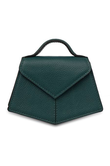 Shop_Adisee_Green Fiona Piccola Leather Miniature Bag _Online_at_Aza_Fashions