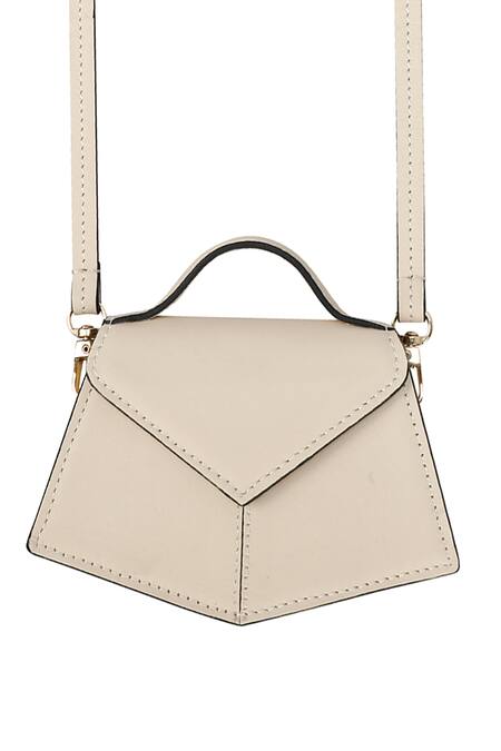 Adisee_Ivory Fiona Piccola Structured Miniature Bag _Online_at_Aza_Fashions