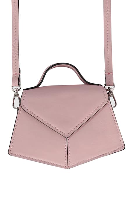 Adisee_Pink Fiona Piccola Leather Pastel Miniature Bag _Online_at_Aza_Fashions