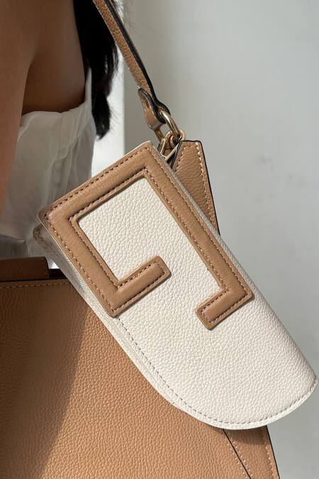 Shop_Adisee_Ivory Leather Structured Sunglass Case _Online_at_Aza_Fashions