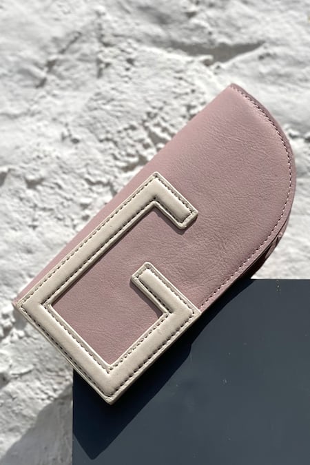 Shop Adisee Pink Structured Pastel Leather Sunglass Case Online at Aza Fashions Shop_Adisee_Pink Structured Pastel Leather Sunglass Case _Online_at_Aza_Fashions