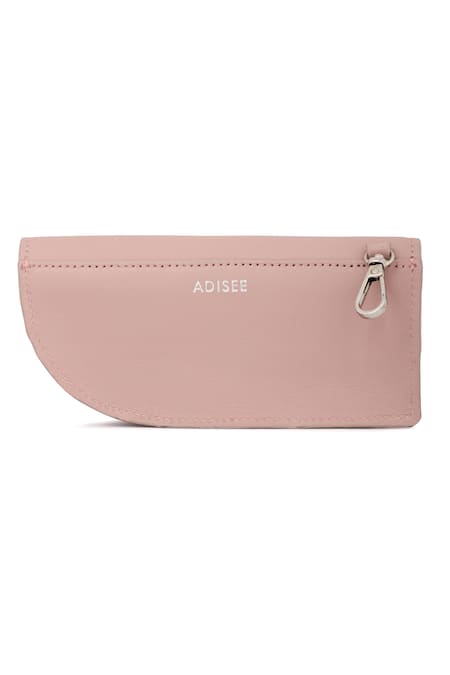 Buy Adisee Pink Structured Pastel Leather Sunglass Case Buy_Adisee_Pink Structured Pastel Leather Sunglass Case