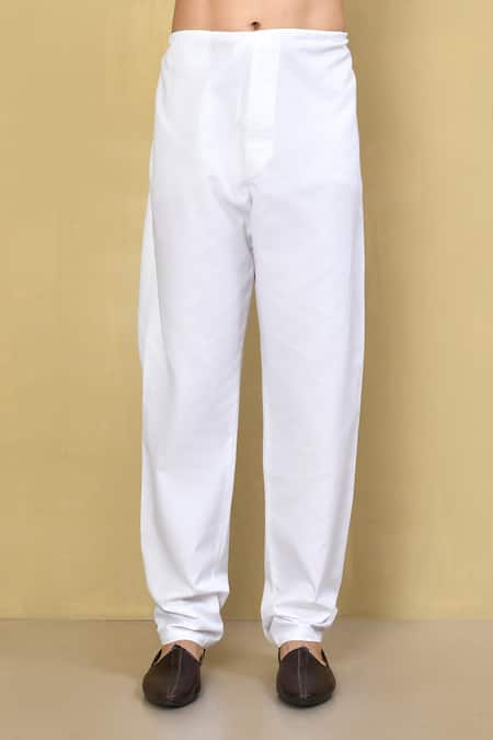 Arihant Rai Sinha_Blue Silk, Cotton Embroidery Ikat Print Kurta Set _Online_at_Aza_Fashions