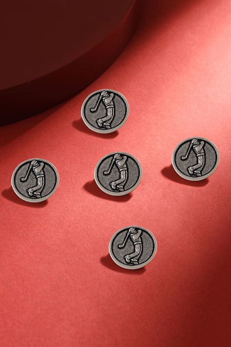 Cosa Nostraa Golfer Carved Buttons - Set of 5 