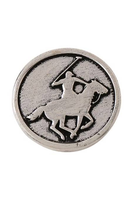 Buy_Cosa Nostraa_Grey Warrior Carved Buttons - Set Of 7 _Online_at_Aza_Fashions