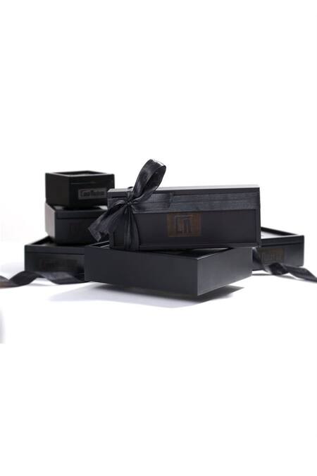 Shop_Cosa Nostraa_Grey Imperial Stag Brass Buttons - Set Of 7 _Online_at_Aza_Fashions