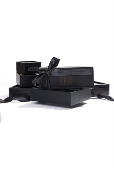 Shop_Cosa Nostraa_Grey Divine Lotus Brass Buttons - Set Of 7 _Online_at_Aza_Fashions