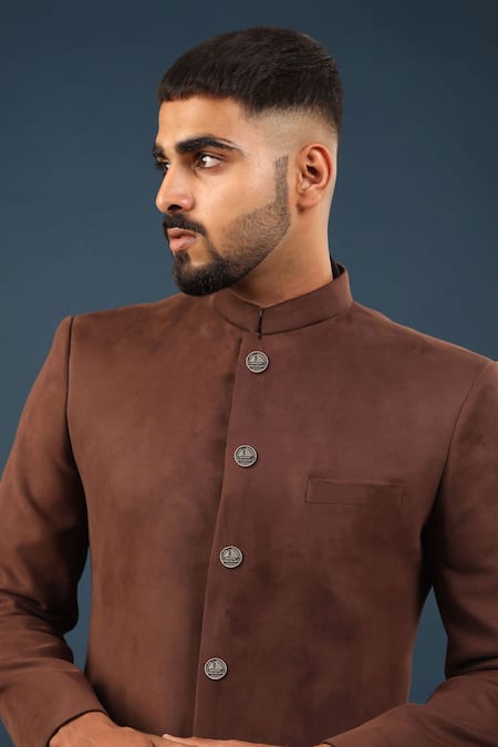 Shop Cosa Nostraa Grey Sail Boat Carved Buttons - Set Of 5 at Aza Fashions Shop_Cosa Nostraa_Grey Sail Boat Carved Buttons - Set Of 5 _at_Aza_Fashions