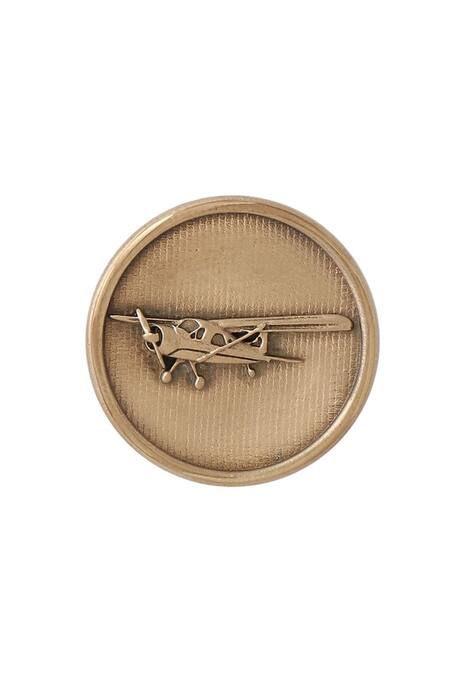 Buy Cosa Nostraa Gold Vintage Plane Buttons - Set Of 7 Online at Aza Fashions Buy_Cosa Nostraa_Gold Vintage Plane Buttons - Set Of 7 _Online_at_Aza_Fashions