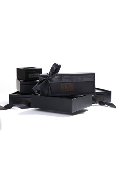 Shop_Cosa Nostraa_Grey Cut Work Vintage Plane Brass Buttons - Set Of 7 _Online_at_Aza_Fashions