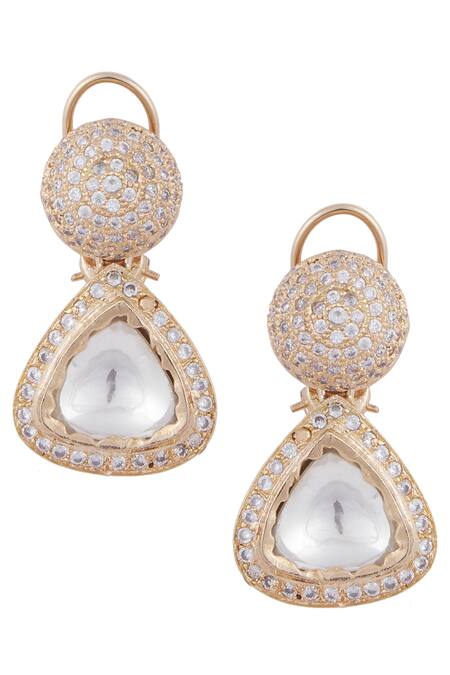 Khushi Jewels Geometric Crystal Studs 