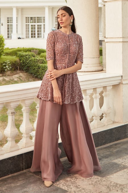 Swati Narula Reem Embroidered Kurta & Sharara Set 