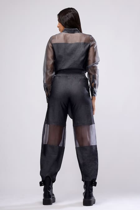 Scribbology Tie-Up Shirt & Baggy Pant Set 