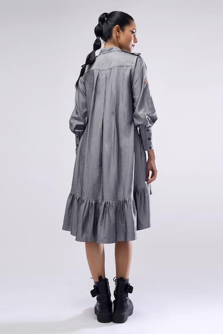 Scribbology High Drama Typography Embroidered Dress 