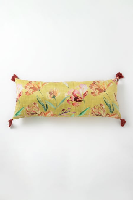 vVyom By Shuchita Soundarya Turmeric Glow Silk Lumbar Cushion 