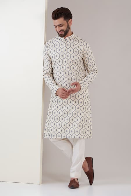 Kasbah Chikankari Kurta With Pant 