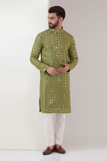 Kasbah Mirror Embroidered Kurta & Pant Set 