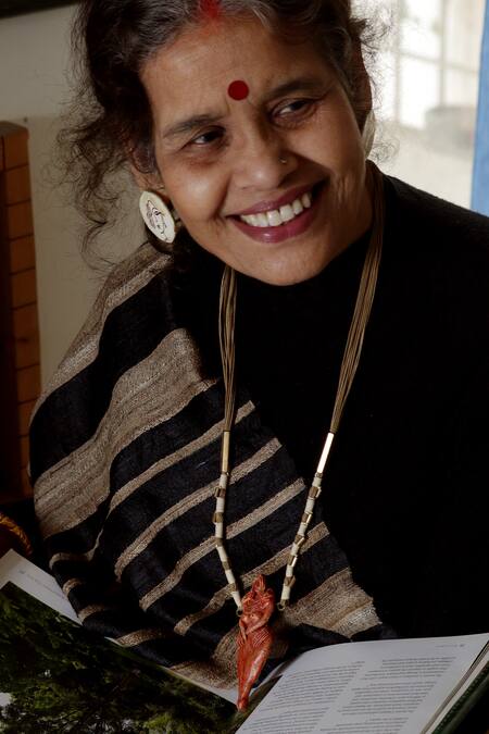 Buy_Aranya Earthcraft_Red Carved Harappan Mother God Pendant Necklace _Online_at_Aza_Fashions