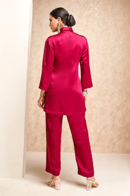 Aditi Somani Embroidered Shirt Tunic & Pant Set 