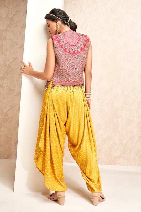Aditi Somani Embroidered Jacket With Dhoti Jumpsuit 