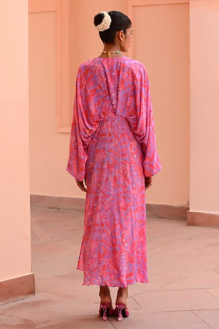 Rishi and Vibhuti Serenity Floral Print Kaftan 