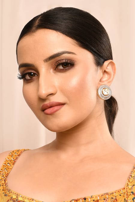 Moh-Maya by Disha Khatri Polki Embellished Stud Earrings 