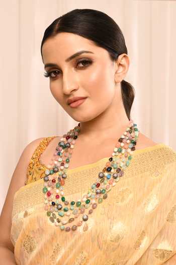 Buy Moh-Maya By Disha Khatri Multi Color Layered Bead Necklace at Aza Fashions Buy_Moh-Maya By Disha Khatri_Multi Color Layered Bead Necklace _at_Aza_Fashions