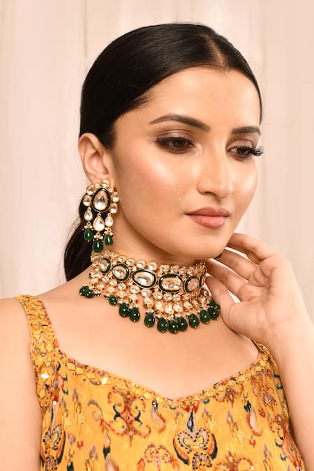 Moh-Maya by Disha Khatri Polki Embellished Choker Set 