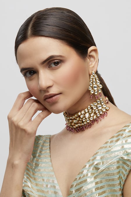 MINAKI Kundan Choker Set 