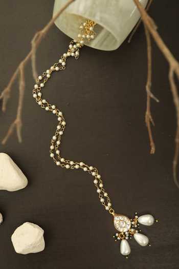 Paisley Pop Kundan Pendant Necklace 