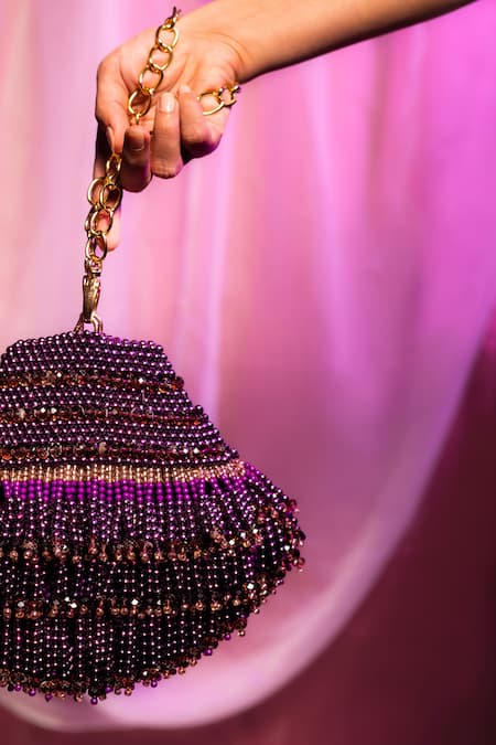 ClutcH'D Hanging Delight Embellished Clutch Bag 