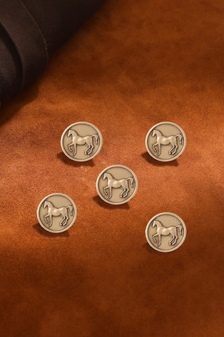 Cosa Nostraa Stallion Shimmer Buttons - Set of 5 