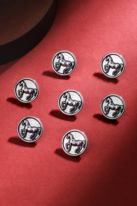 Cosa Nostraa Stallion Shimmer Brass Buttons - Set of 7 