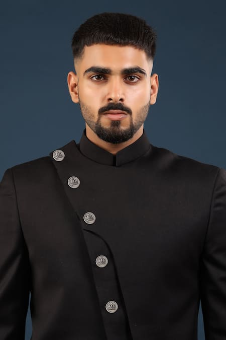 Cosa Nostraa Emperor Crown Carved Buttons - Set of 7 