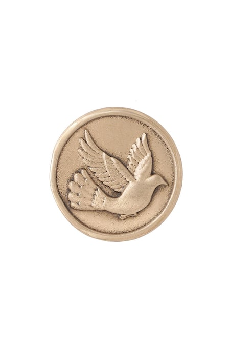 Buy Cosa Nostraa Gold Flying Bird Buttons - Set Of 5 Online at Aza Fashions Buy_Cosa Nostraa_Gold Flying Bird Buttons - Set Of 5 _Online_at_Aza_Fashions