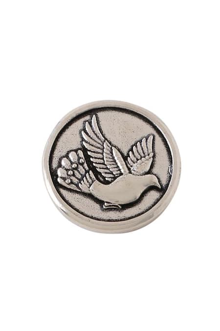 Buy Cosa Nostraa Grey Flying Bird Buttons - Set Of 5 Online at Aza Fashions Buy_Cosa Nostraa_Grey Flying Bird Buttons - Set Of 5 _Online_at_Aza_Fashions