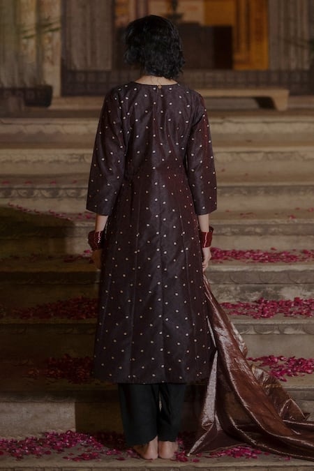 Baaro Masi Brocade A-Line Kurta Salwar Set 