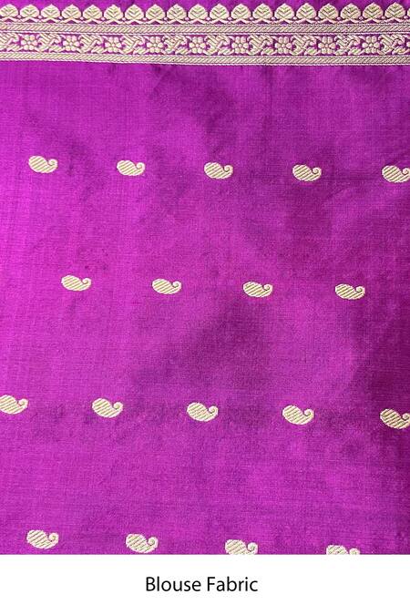 Buy_Naaritva India_Green Zari Handwoven Banarasi Saree With Running Blouse_Online_at_Aza_Fashions